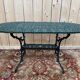 Table de jardin en fer peint style Art Nouveau
