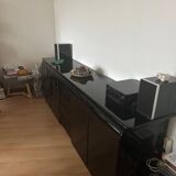 Black lacquered Italian design sideboard