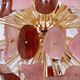 Italian Sputnik Chandelier in Pink and Ruby Murano Glass and Brass
