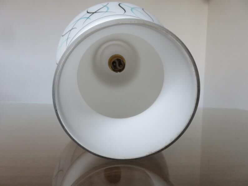 Hanging in opaline geometric patterns 60s