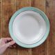 Vintage mismatched hollow plates mint & yellow