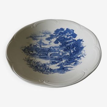 Plat rond de service de chez Gien modèle "Wedgwood" en bon état