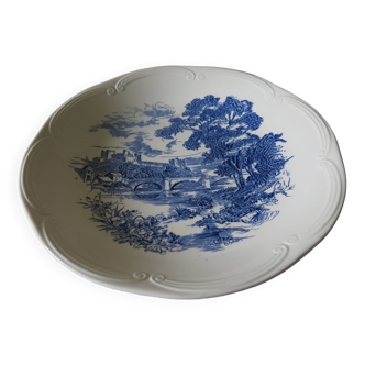 Round serving dish from Gien model "Wedgwood" in good condition