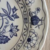 Blue porcelain onion plates