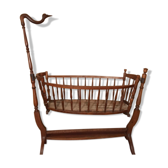 Swan-necked walnut cradle