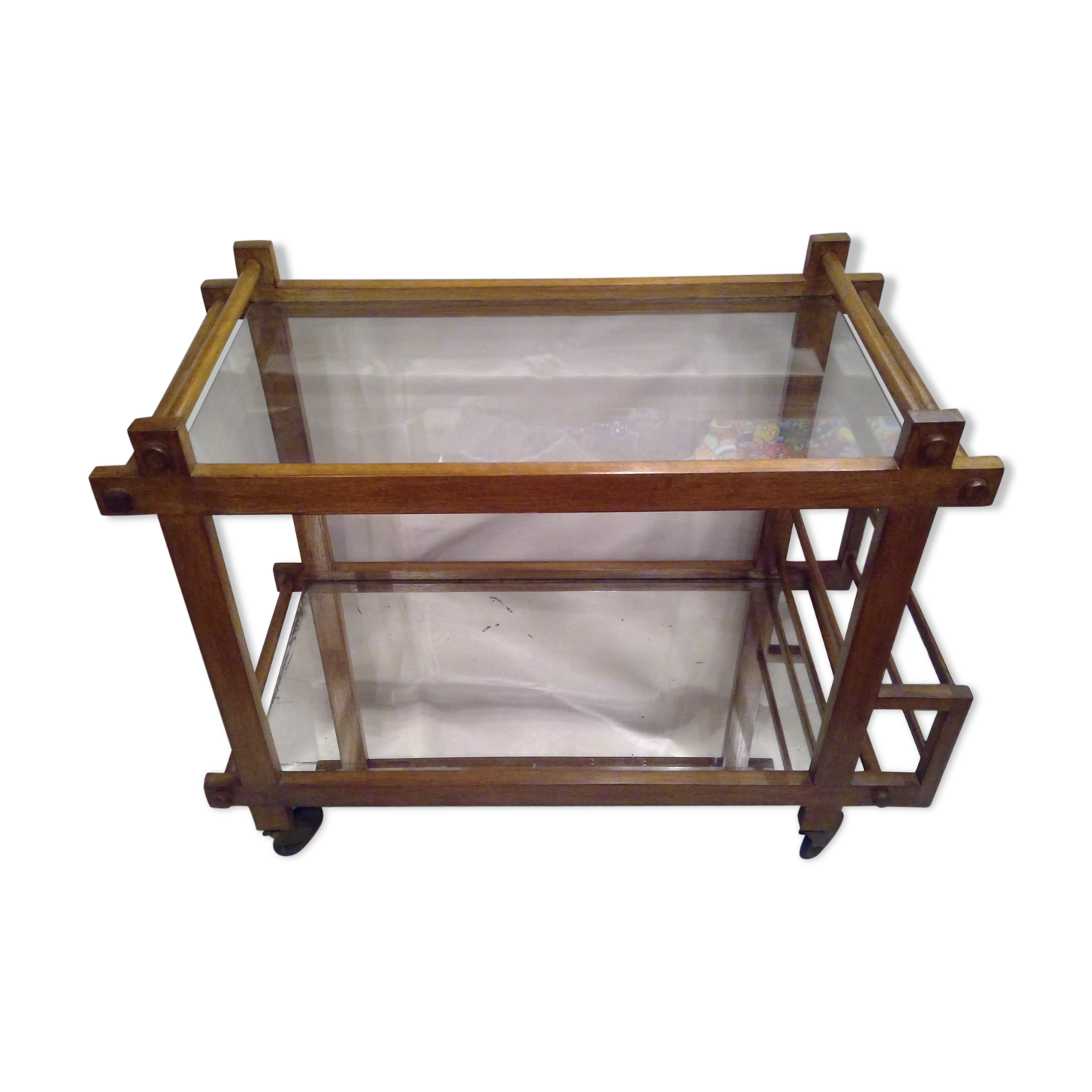 Bar, serving oak 50-60s vintage wheels