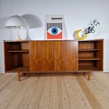 Vintage teak sideboard with sliding doors – Danish design