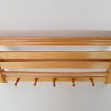 Mid-century wall folding  hanger and shelf, 1960's.