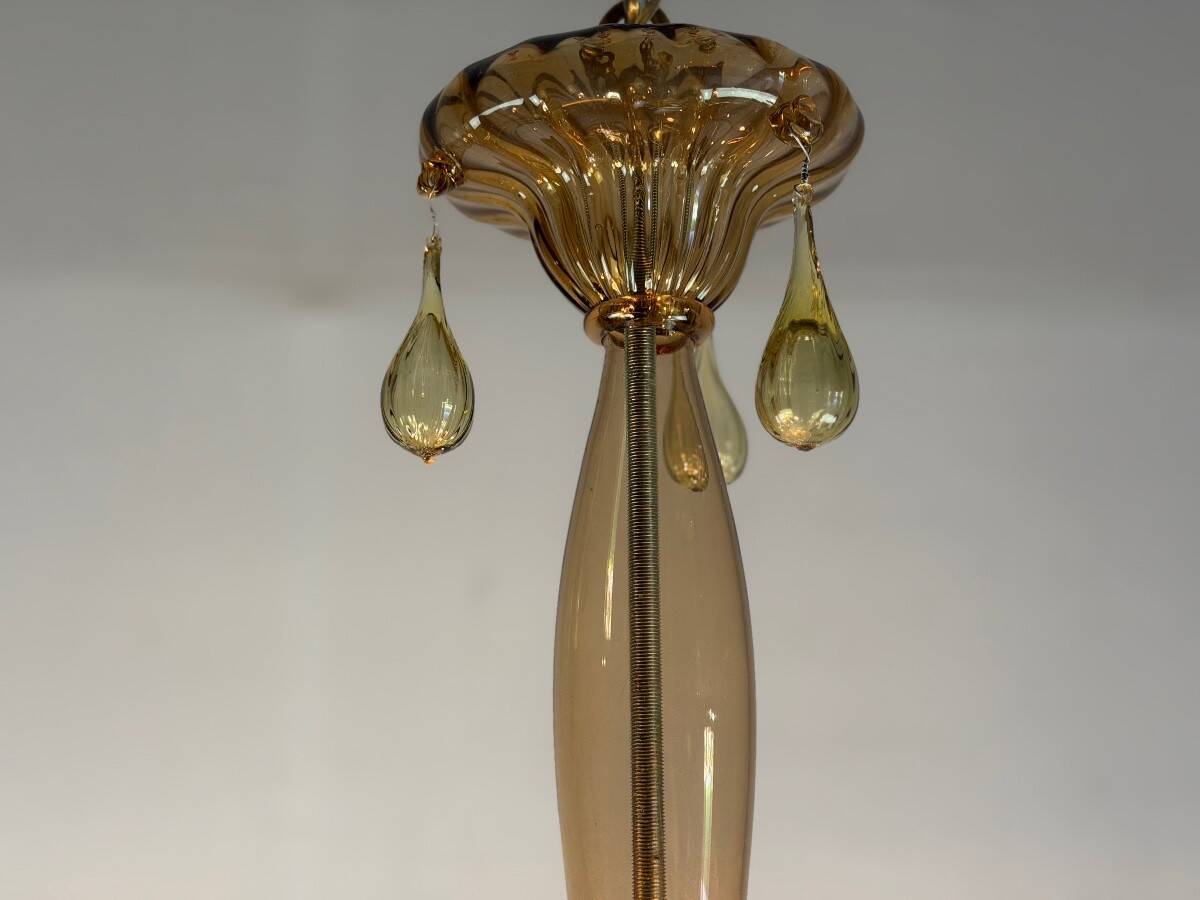 Venetian lantern in gilded Murano glass, circa 1900