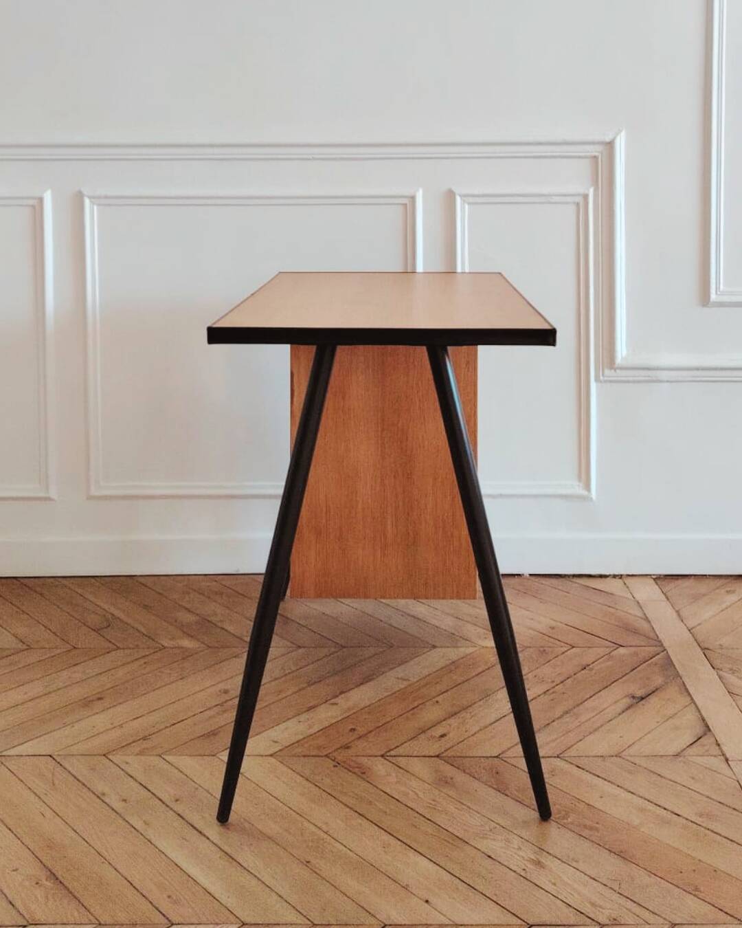 Renovated vintage desk, Scandinavian style, 1950s-60s.