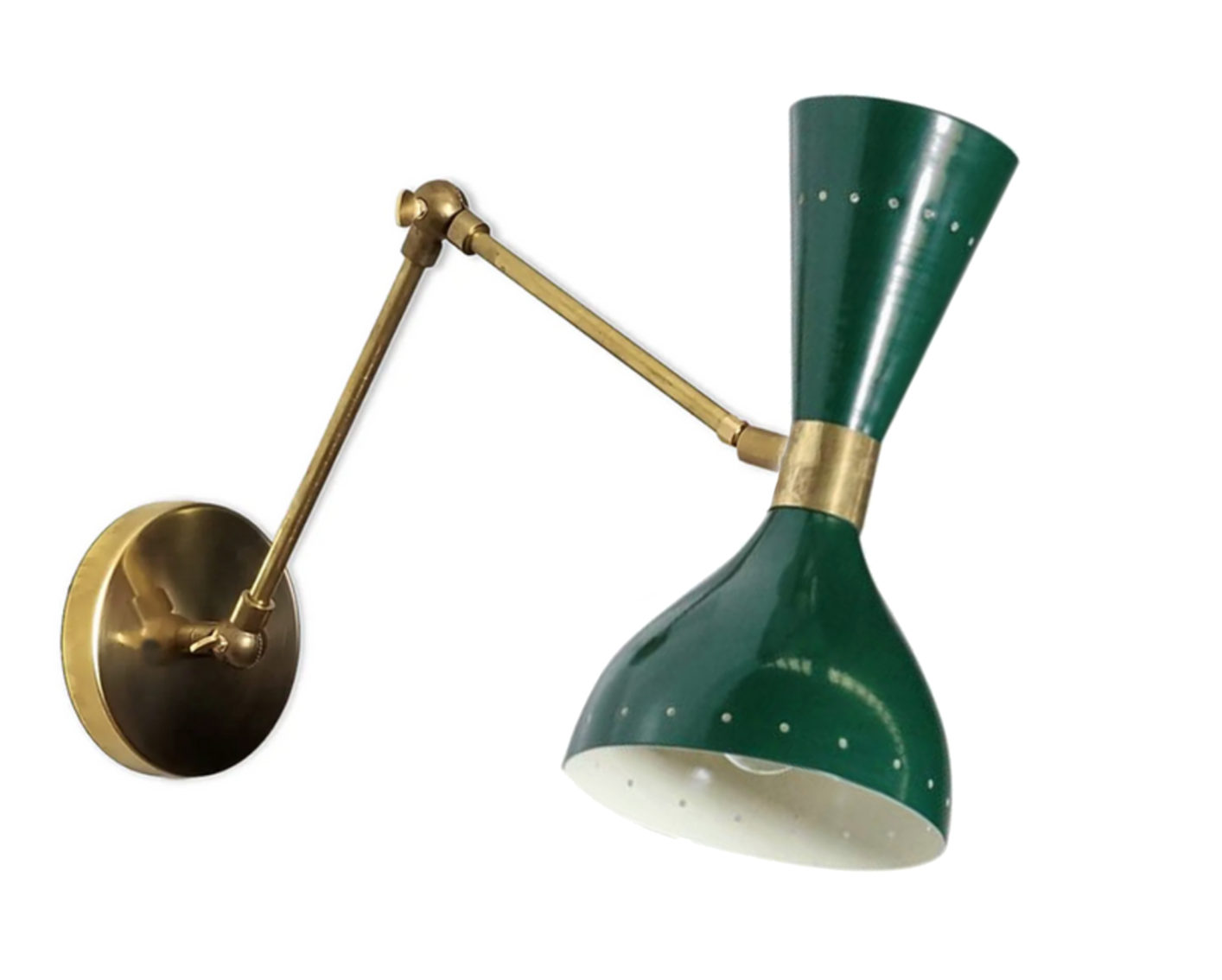 Articulable green moonlight wall lamp