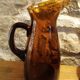 Carafe verre bullé ambré