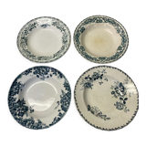 Set of 4 old hollow plates