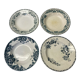 Ensemble de 4 assiettes creuses anciennes
