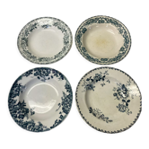 Set of 4 old hollow plates