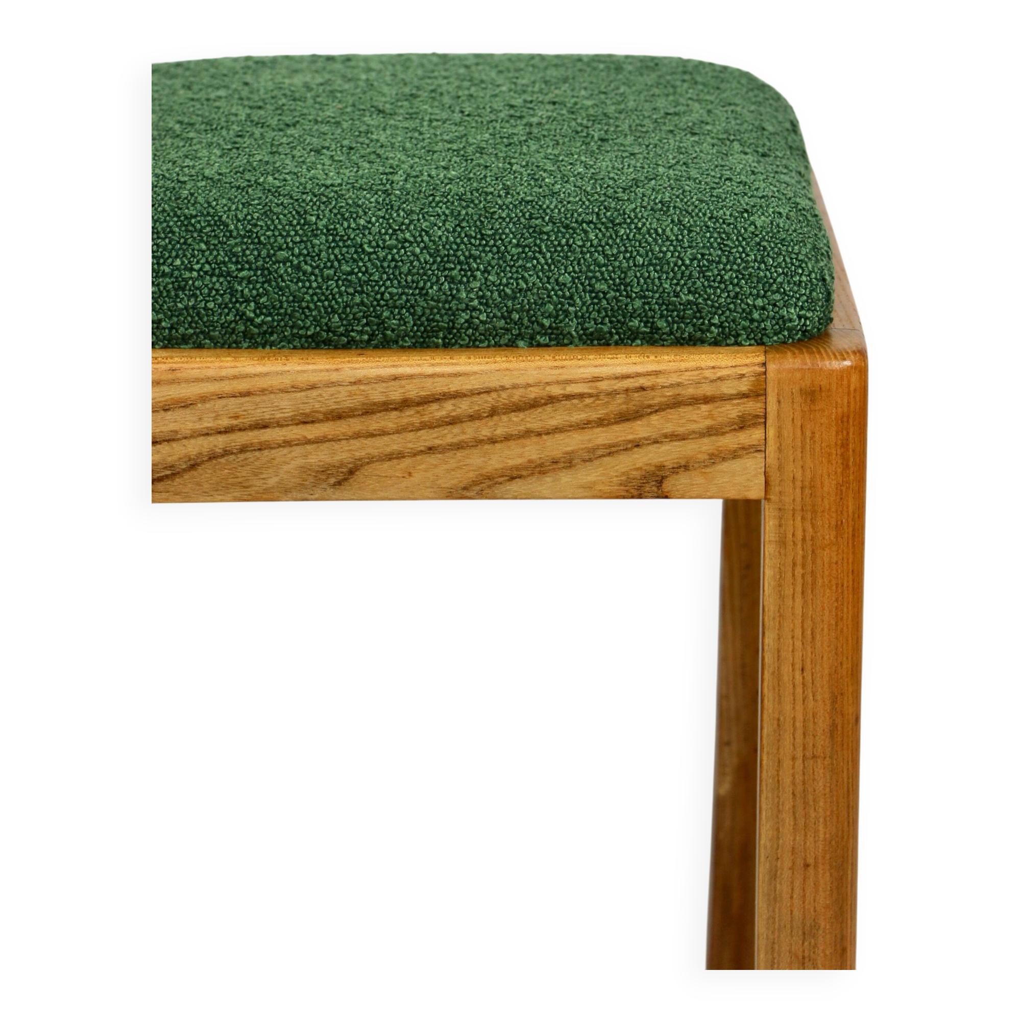 Tabouret bouclé vert