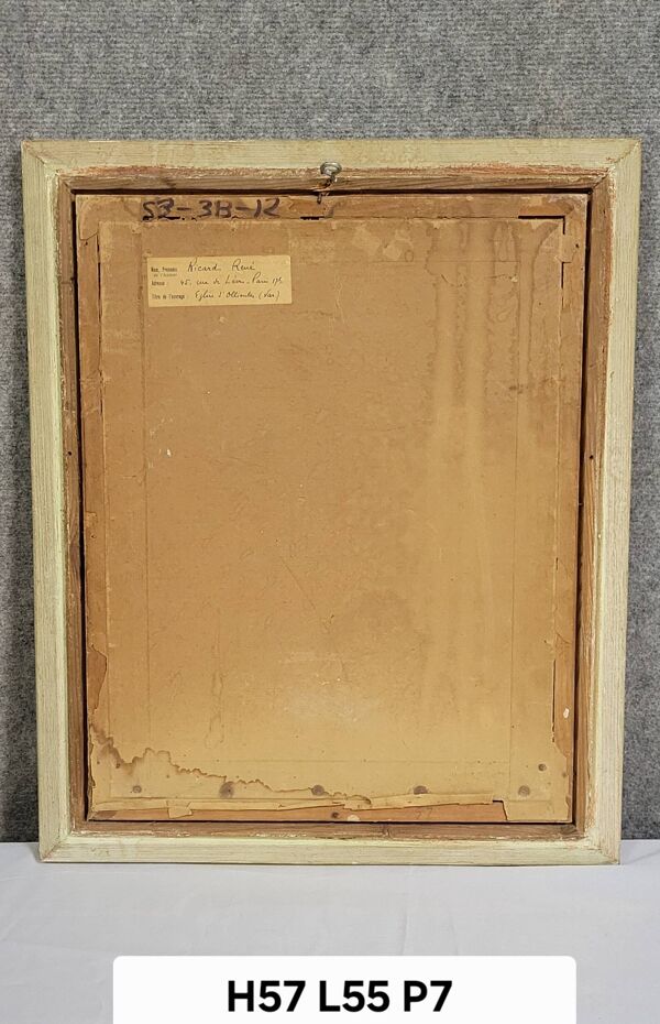 René Ricard : Aquarelle figurative représentant une vue architecturale