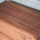 Wooden furniture with 3 drawers in Louis XVI style, chiffonnier table.