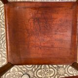 "Ibisco" armchair, wooden and leather Italy 1960