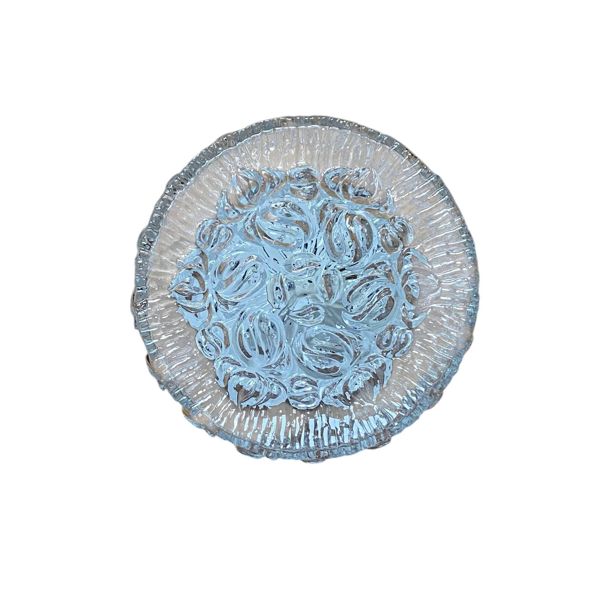 Round wall light ceiling fixture transparent glass vintage