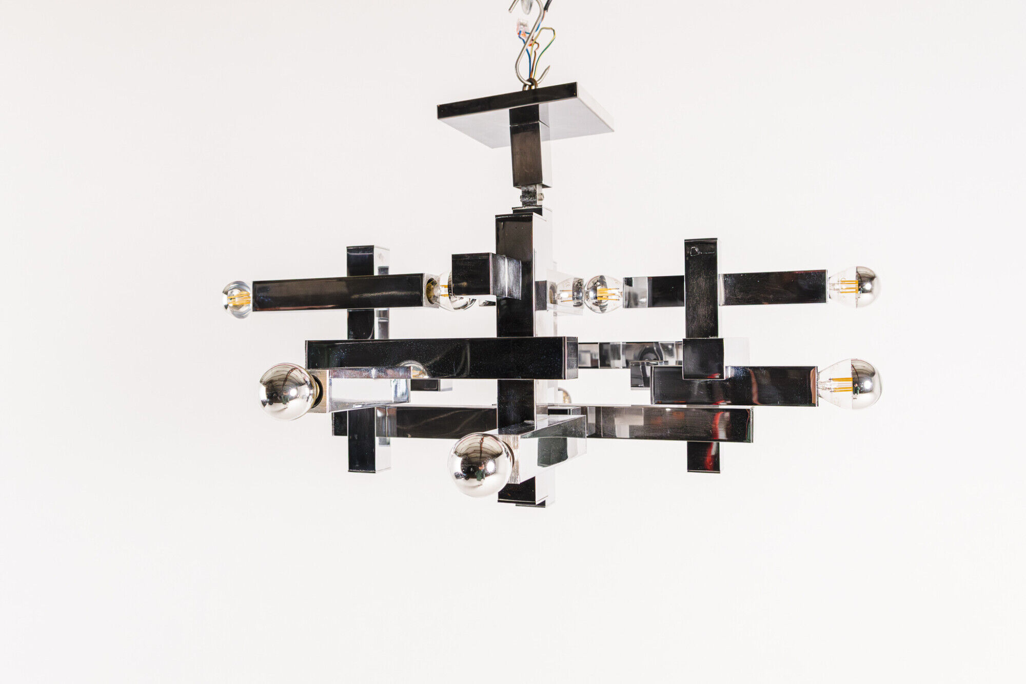 Metric chandelier by Gaetano Sciolari, Italy, 1970s