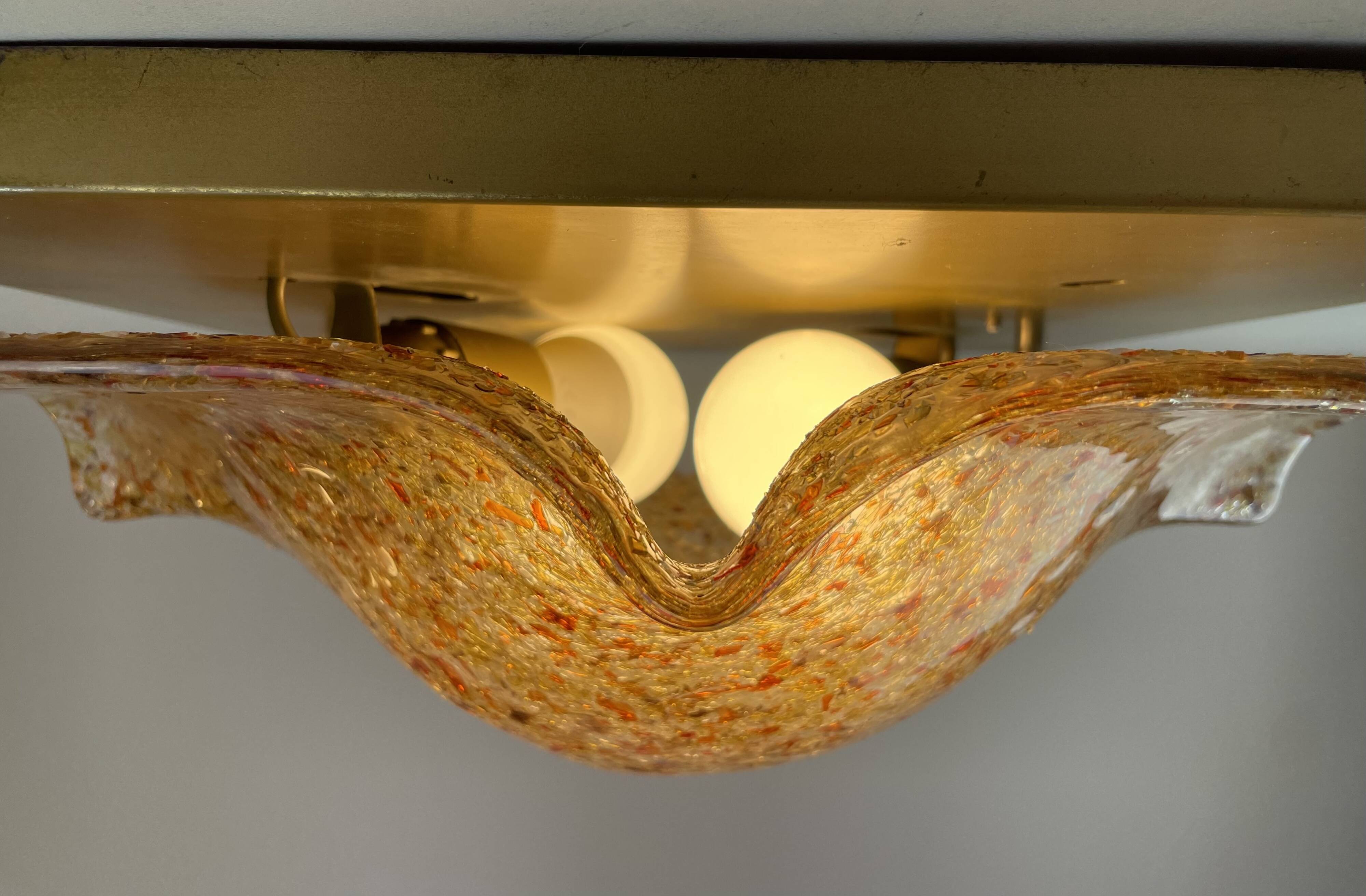 Pair Murano Ceiling or Wall Lamp, 1970s