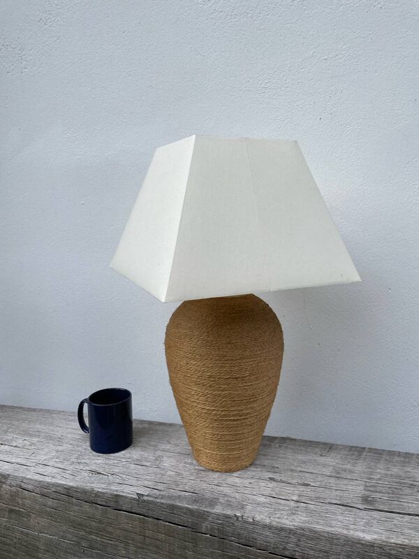 Lampe en rotin vintage Habitat