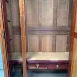 Empitre style three-door wardrobe in mahogany and 20th century veneer