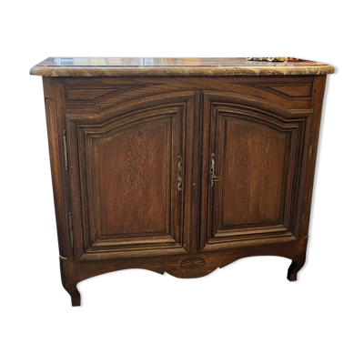 Buffet de chasse en chêne de style Louis XIV, époque XVIIIe siècle, avec plateau en marbre