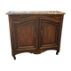 Oak hunting buffet in Louis XIV style, 18th century, with a marble top.