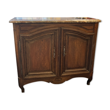 Buffet de chasse en chêne de style Louis XIV, époque XVIIIe siècle, avec plateau en marbre