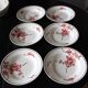 Set of 6 Terre de Fer St Amand "cherry" deep plates
