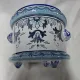 Nevers earthenware cache-pot. 20th century.