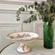 Compotier high in Terre de Fer Longwy model "Mésange" pink 1880 - XIXth
