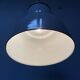 Large old industrial blue-gray enamel pendant lamp