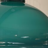 Dark green opaline glass pendant light