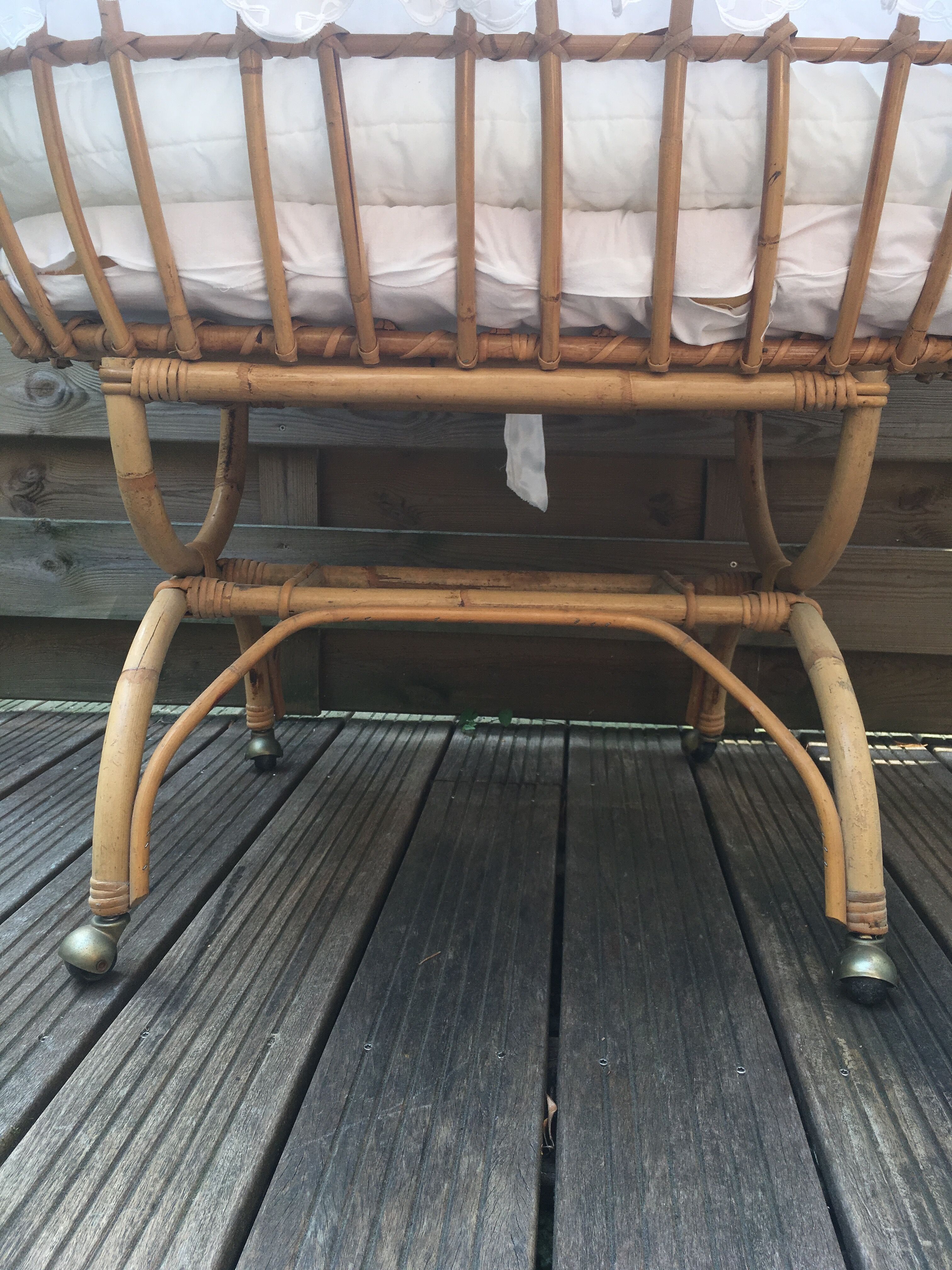 Vintage rattan basket