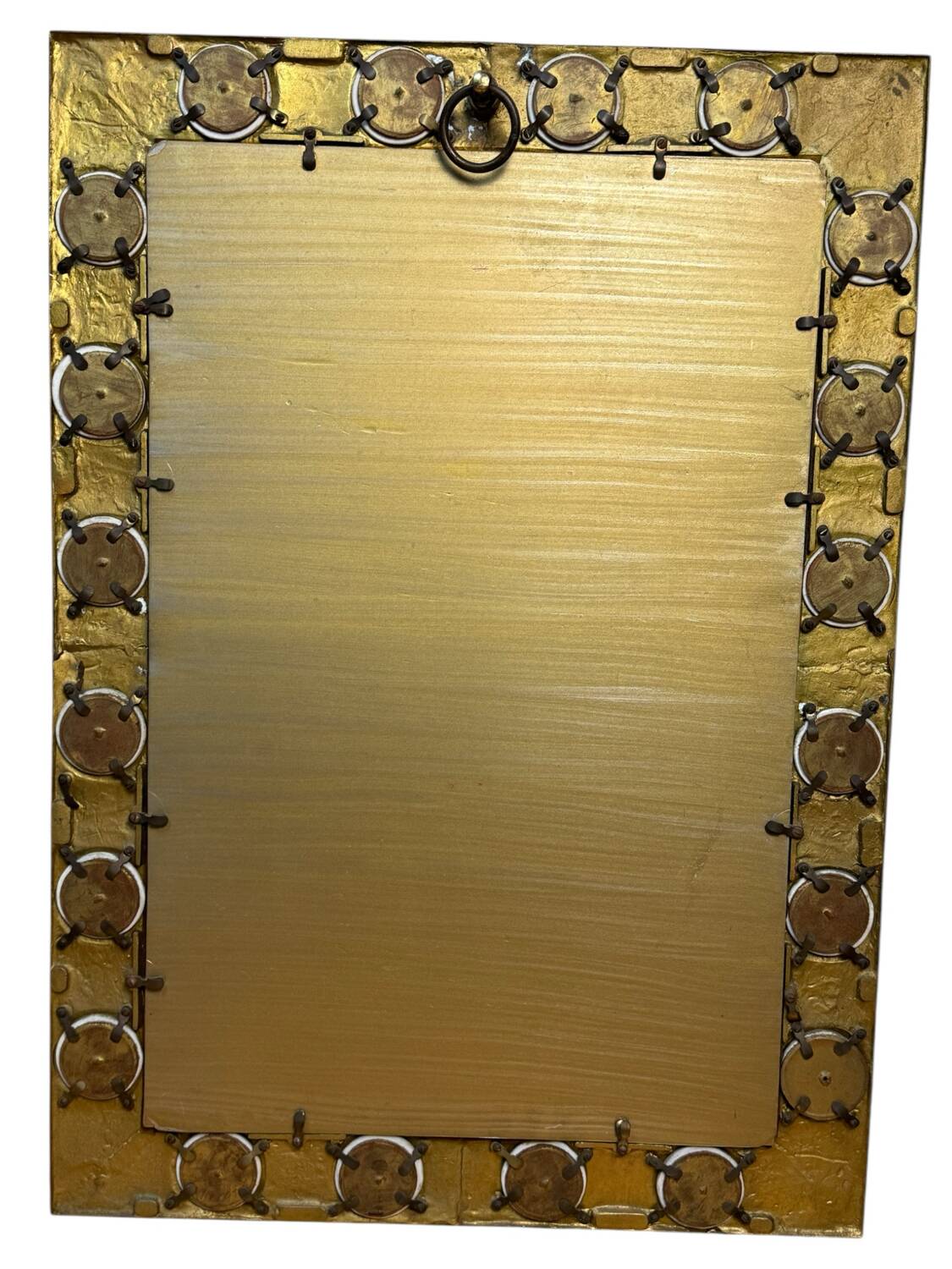 Bronze and Porcelain Mirror from Paris, 1950s