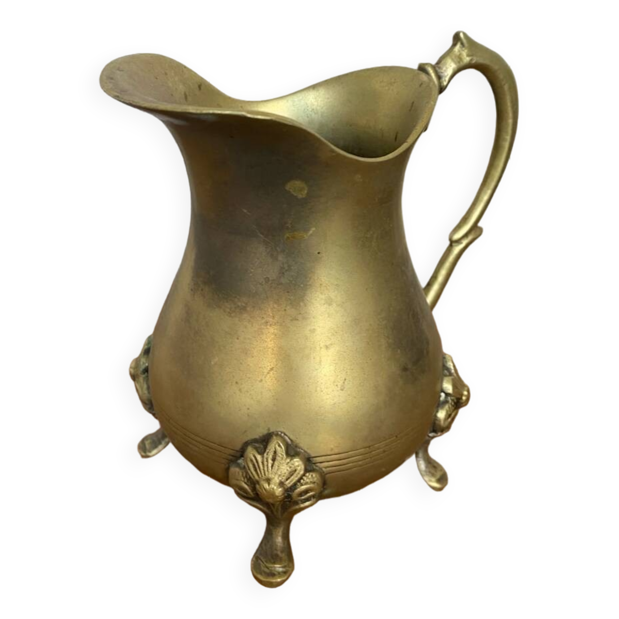 Antique brass creamer pitcher tableware kitchen vintage