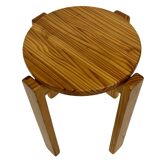 Mid century pinewood stool, 1960s minimalistic design