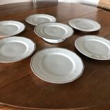 6 assiettes à dessert et son compotier