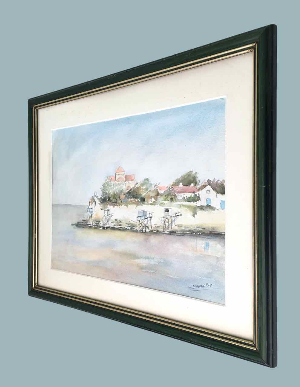 Aquarelle estuaire de la Gironde