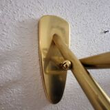 Coat rack, vintage 1950s-60s golden aluminium hats.