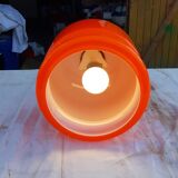 Vintage lamp of the 70s in orange opaline