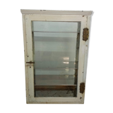 Ancient medical showcase in metal