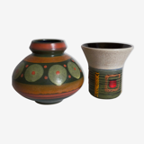 Duo of vases, vintage Scandinavian ceramics