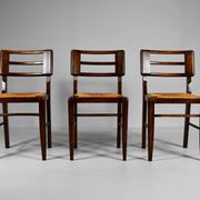 Suite de 3 chaises de Pierre Cruège datant des années 1950.