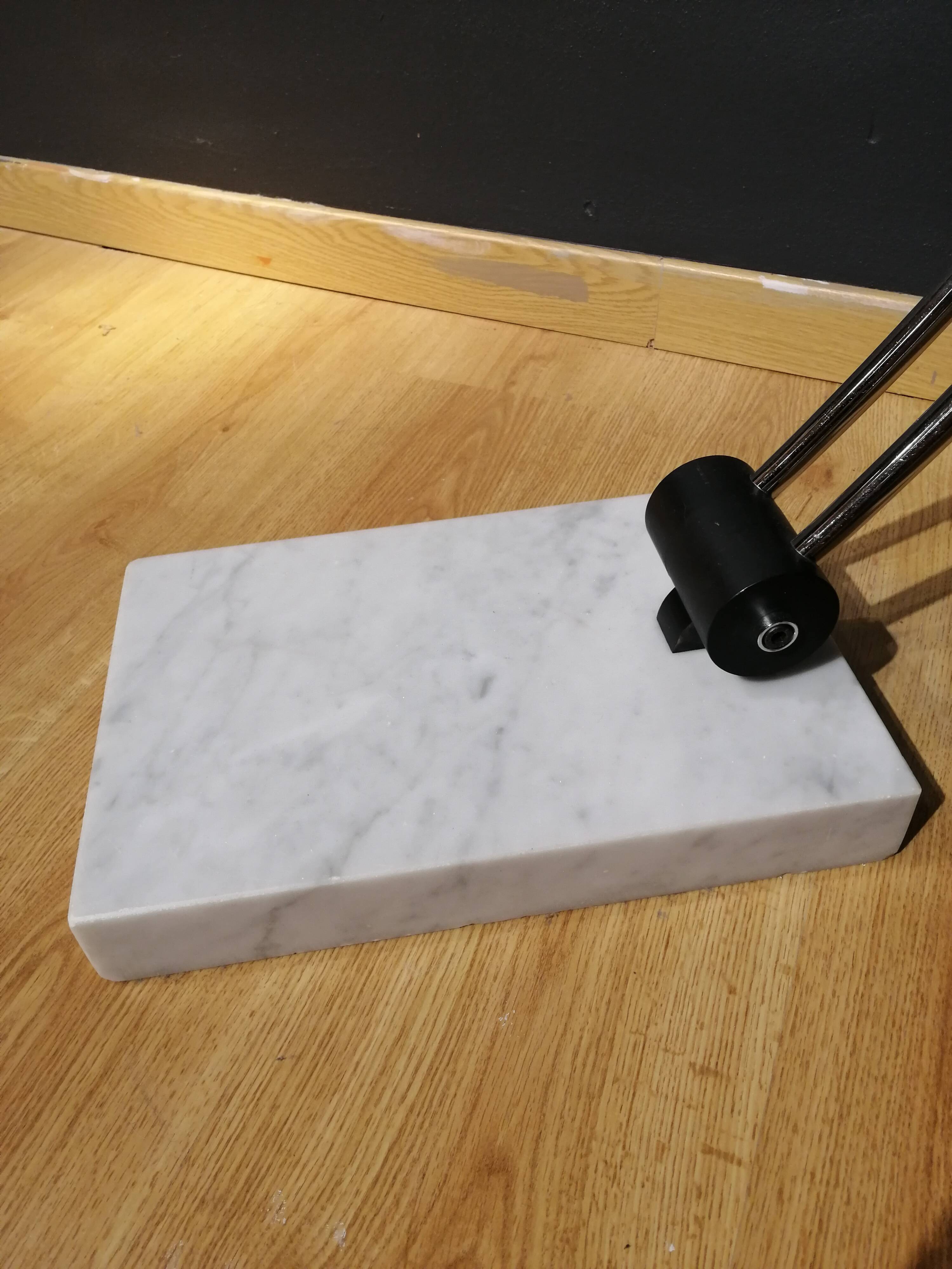 Arc floor lamp with marble foot, 60s