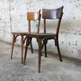 Series of 20 old bistro vintage chairs