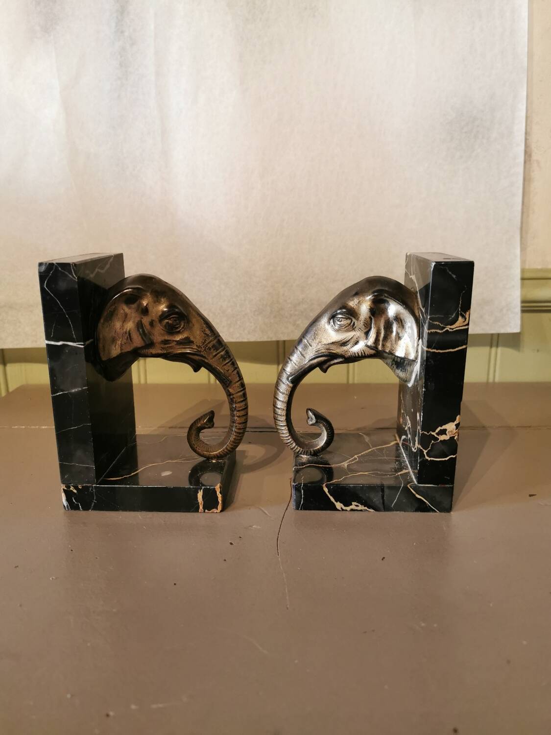Art Deco Elephant Bookends
